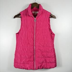 Michael Kors MINT Quilted Pink Vest Womens XS Sleeveless Puffer Jacket Coat